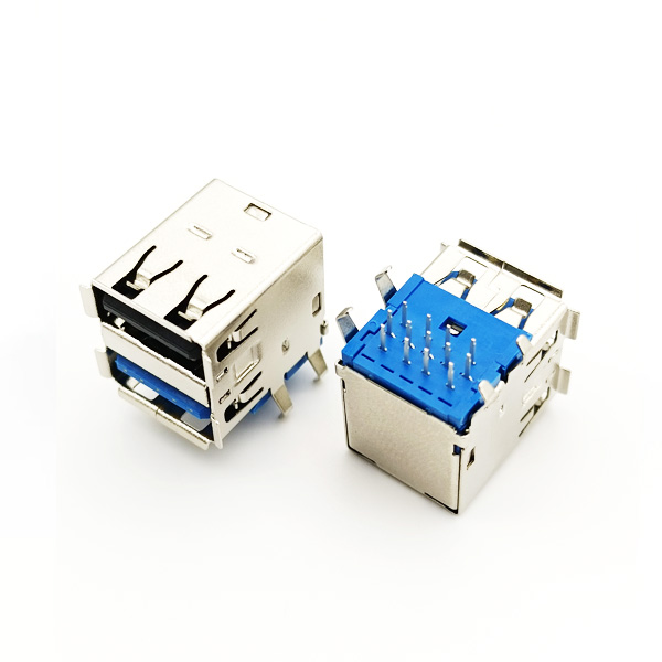 USB2.0+3.0雙層卷邊；板上青蛙腳