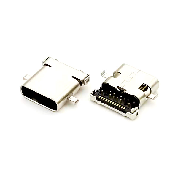 USB TYPE C 24P沉板1.25；單殼10.0；8.65長；DIP+SMT