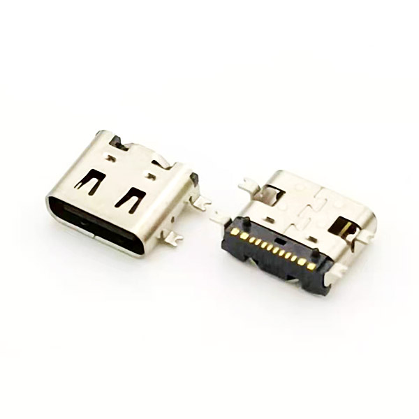 USB TYPE C 16P板上全貼；殼子帶彈